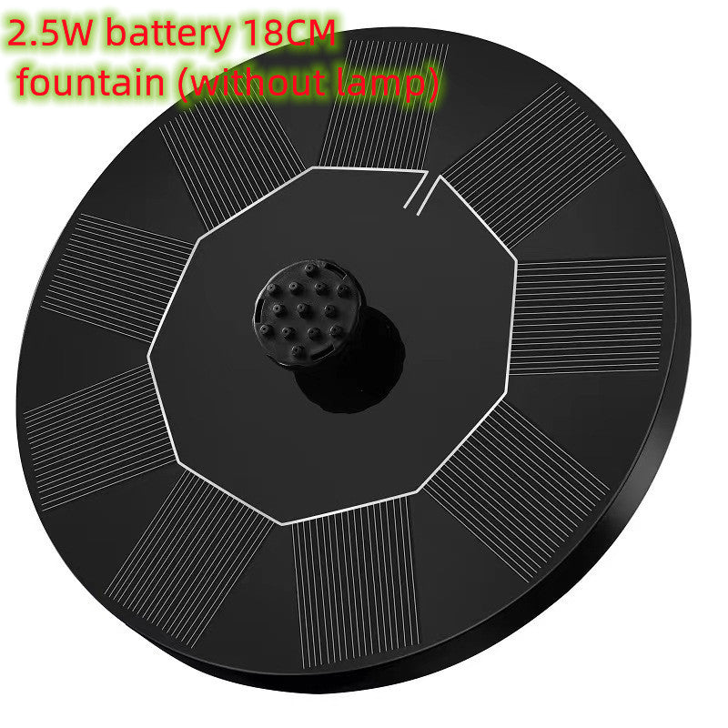 Solar Fountain Water Outdoor Garden Circular Floating Water Landscape