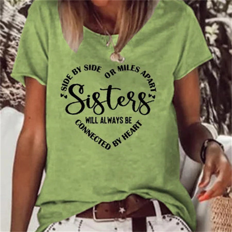 Fashion Casual Print Short-sleeved Tops