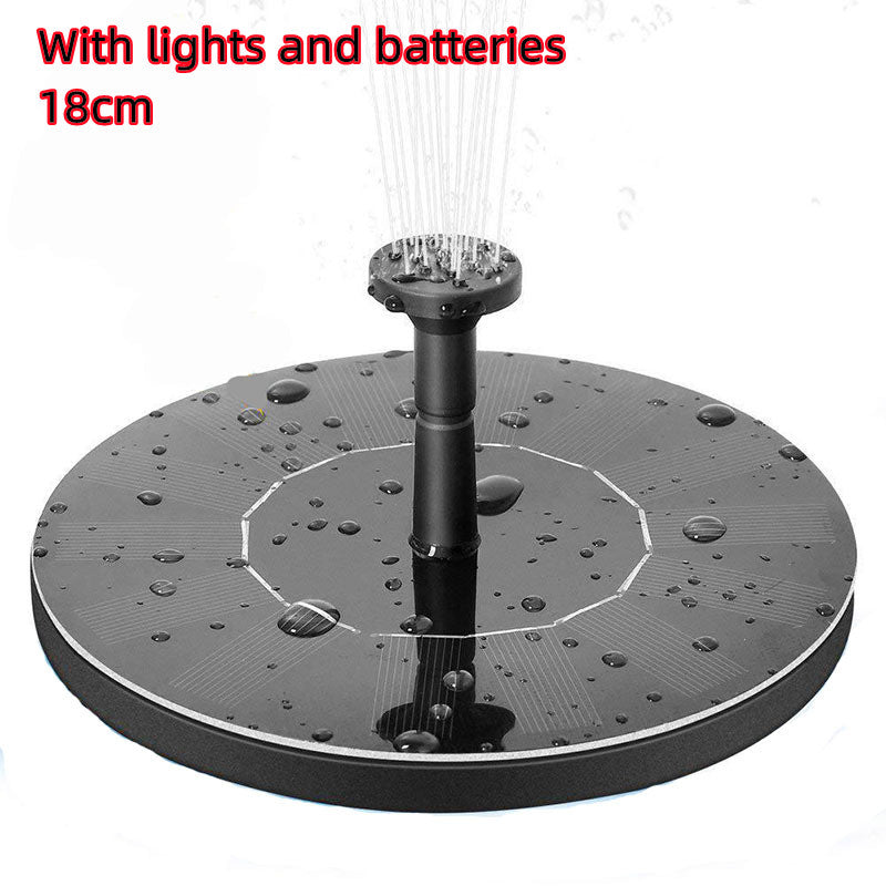 Solar Fountain Water Outdoor Garden Circular Floating Water Landscape