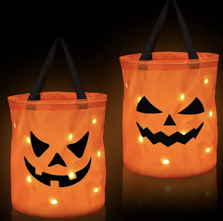 LED Halloween Collapsible Pumpkin Bucket