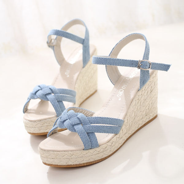 Espadrille Platform Straw Sandals