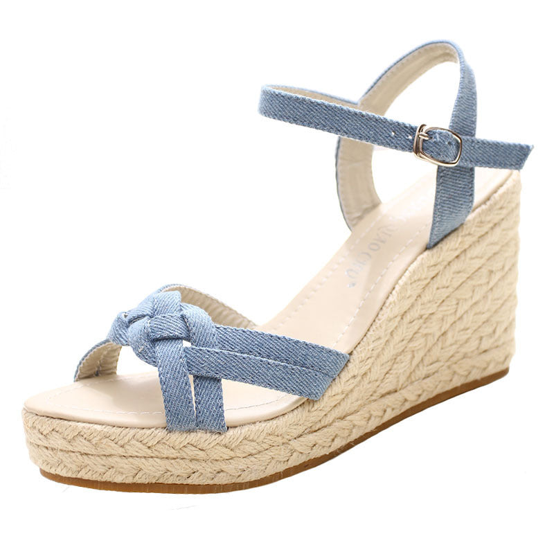 Espadrille Platform Straw Sandals