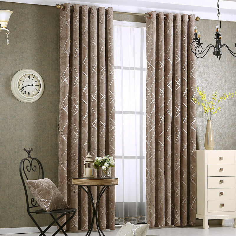 Luxury Living Room Chenille Blackout Curtains