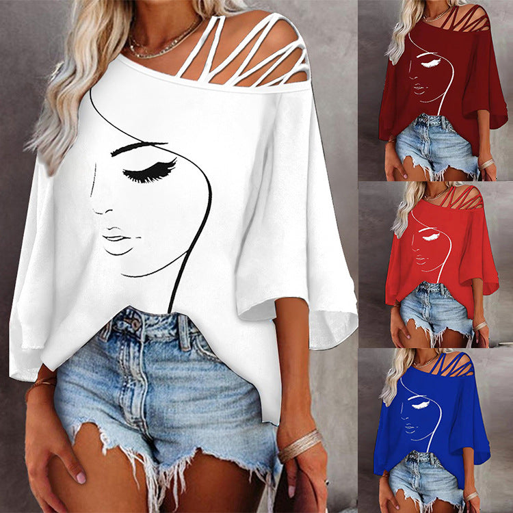 Fashion Stitching Loose Casual Tops