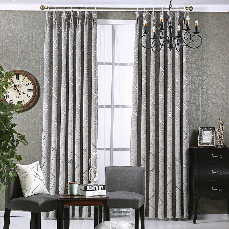 Luxury Living Room Chenille Blackout Curtains