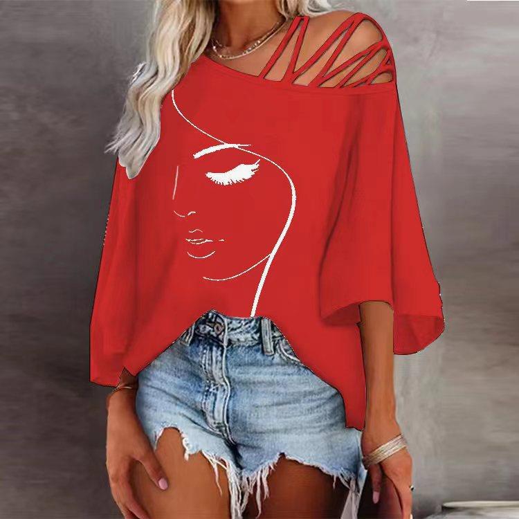 Fashion Stitching Loose Casual Tops