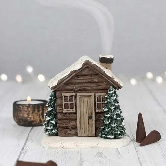 Log Cabin Incense Burner Rustic