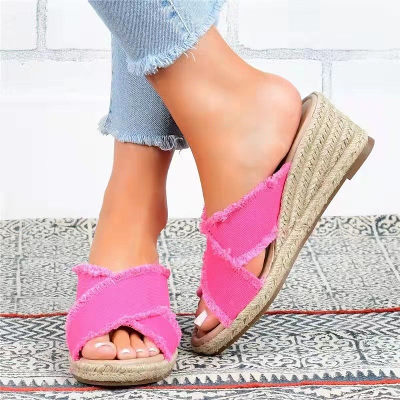 Wedge Heel Espadrille Sandals