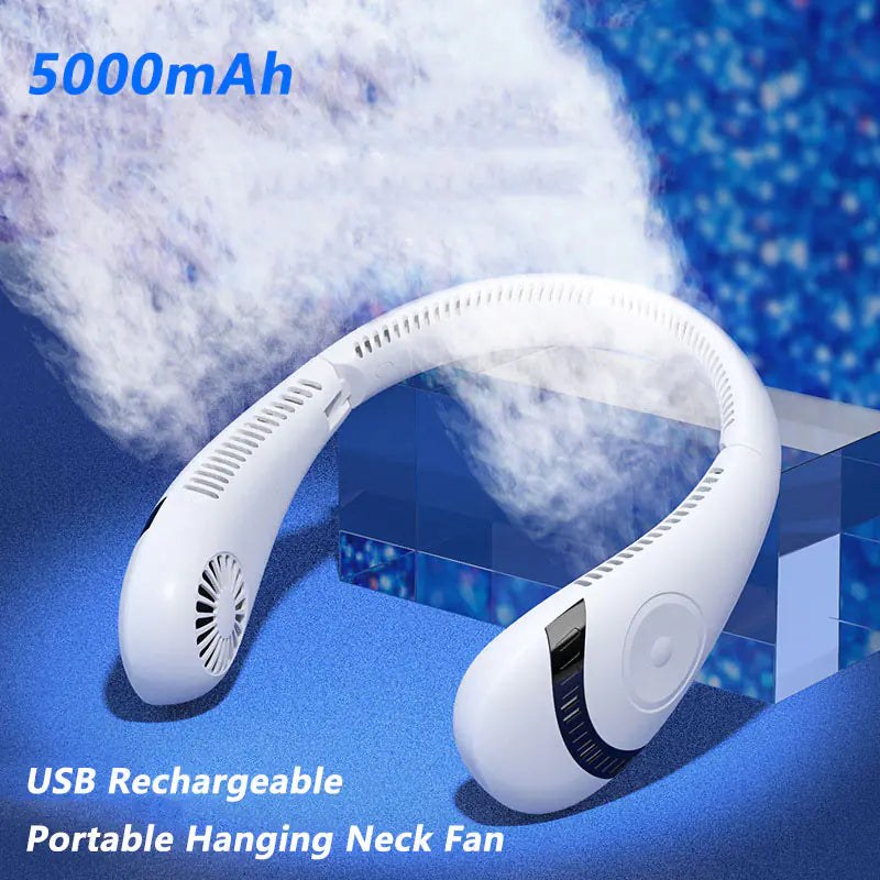 Portable 5000mAh Foldable neck fan