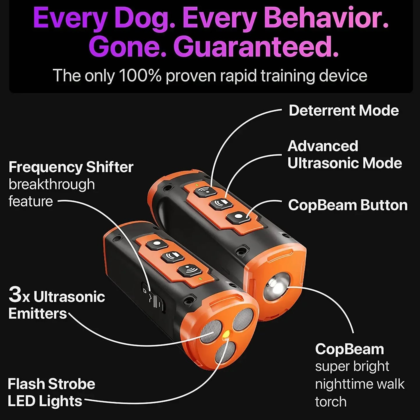 Rechargeable Anti Dog Bark Deterrent Device