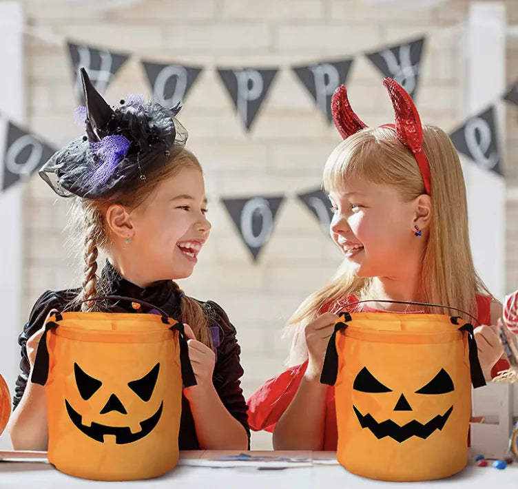LED Halloween Collapsible Pumpkin Bucket