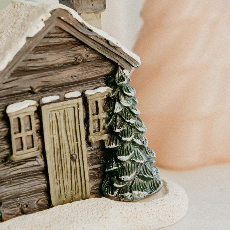 Log Cabin Incense Burner Rustic