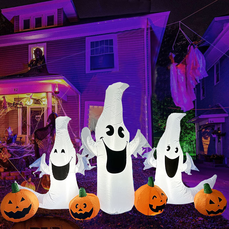 Halloween Inflatable Ghost With Pumpkin