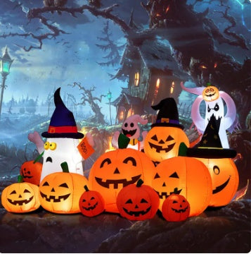 Halloween Inflatable Ghost With Pumpkin