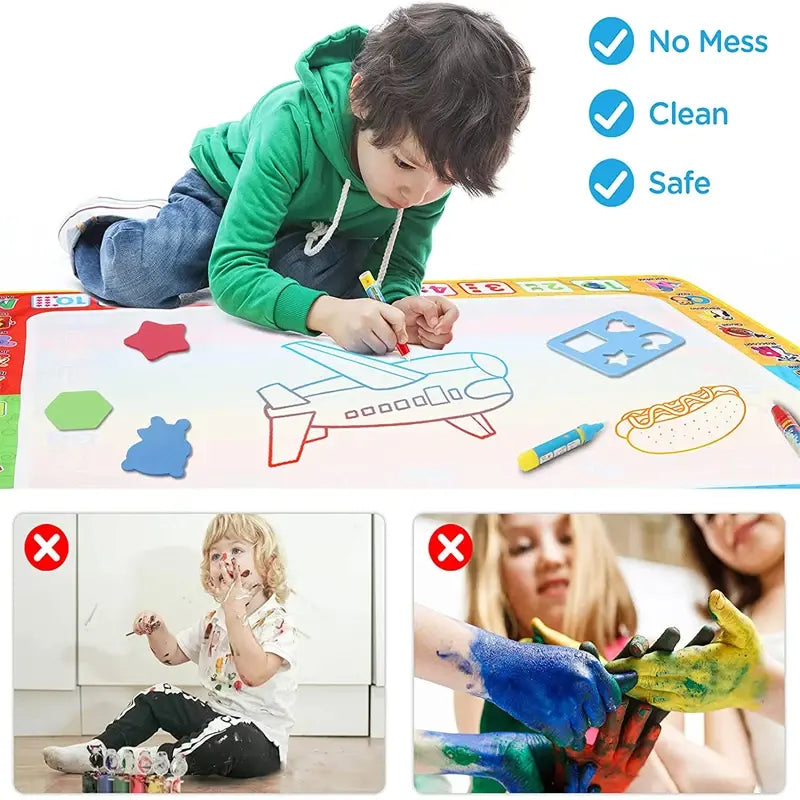 Coloring Doodle Mat with Magic Pens  Educational Toys for Kids