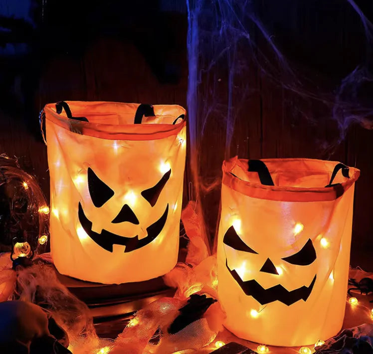 LED Halloween Collapsible Pumpkin Bucket