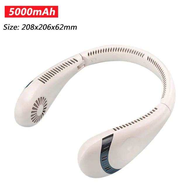 Portable 5000mAh Foldable neck fan