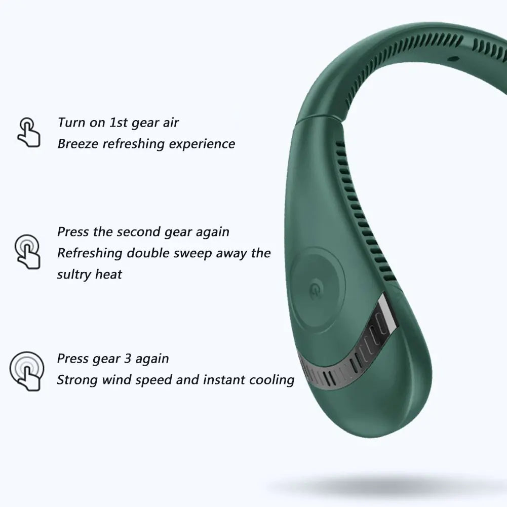 Portable 5000mAh Foldable neck fan